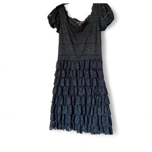 Vintage Betsey Johnson Y2K Babydoll Lace Dress vintage black